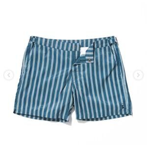 Dandy Del Mar Men’s Size 32 Mallorca Walk/Swim Tempest Blue Striped Shorts